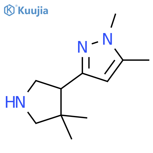 3-(4,4-dimethylpyrrolidin-3-yl)-1,5-dimethyl-1H-pyrazole structure