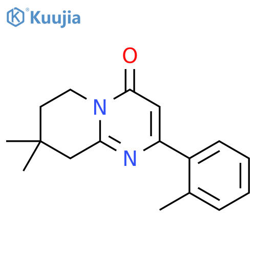 8,8-dimethyl-2-(2-methylphenyl)-4H,6H,7H,8H,9H-pyrido1,2-apyrimidin-4-one structure