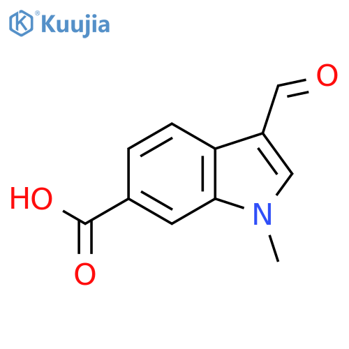 3-formyl-1-methyl-1H-indole-6-carboxylic acid structure