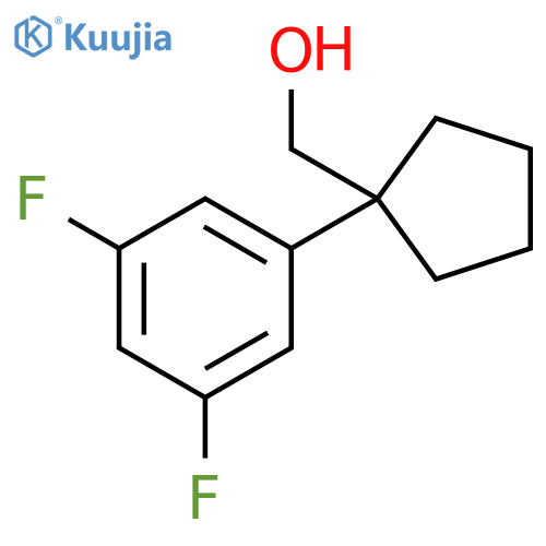 1-(3,5-difluorophenyl)cyclopentylmethanol structure