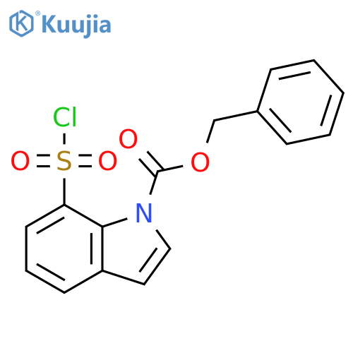 benzyl 7-(chlorosulfonyl)-1H-indole-1-carboxylate structure