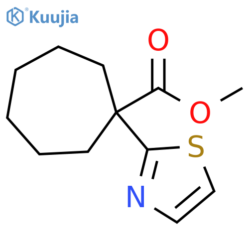 methyl 1-(1,3-thiazol-2-yl)cycloheptane-1-carboxylate structure