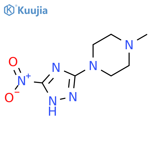 1-methyl-4-(5-nitro-4H-1,2,4-triazol-3-yl)piperazine structure