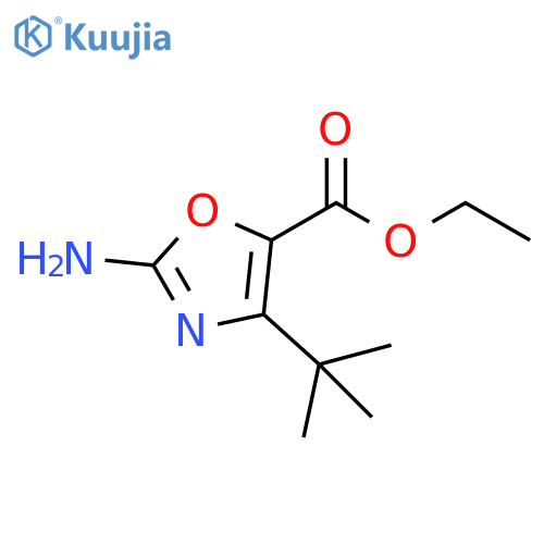 ethyl 2-amino-4-tert-butyl-1,3-oxazole-5-carboxylate structure