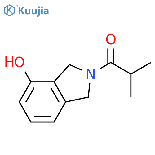 1-(4-hydroxy-2,3-dihydro-1H-isoindol-2-yl)-2-methylpropan-1-one structure