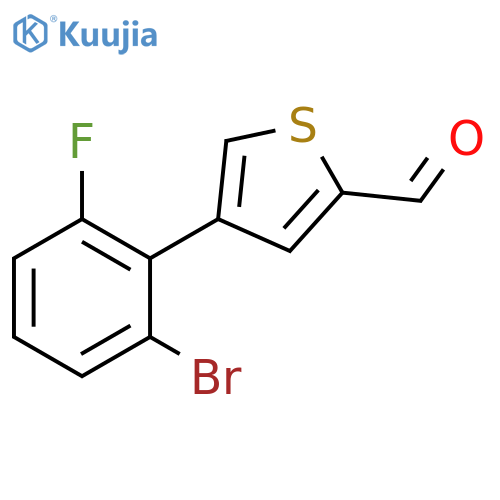 4-(2-bromo-6-fluorophenyl)thiophene-2-carbaldehyde structure