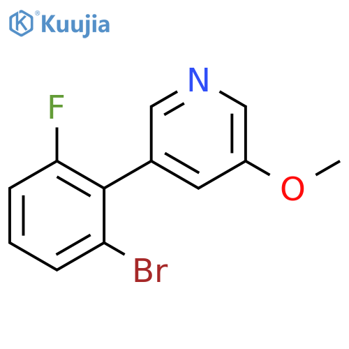3-(2-bromo-6-fluorophenyl)-5-methoxypyridine structure