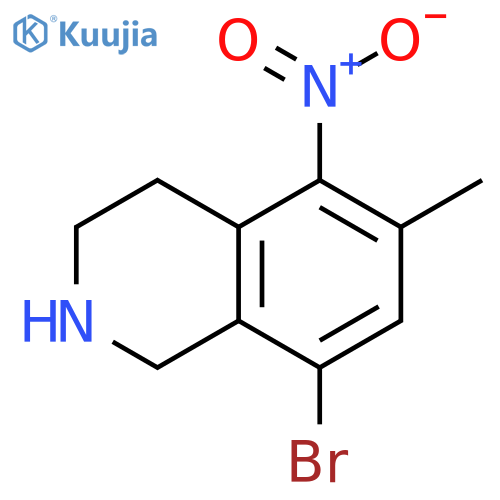 8-bromo-6-methyl-5-nitro-1,2,3,4-tetrahydroisoquinoline structure