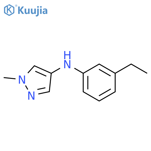 N-(3-ethylphenyl)-1-methyl-1H-pyrazol-4-amine structure