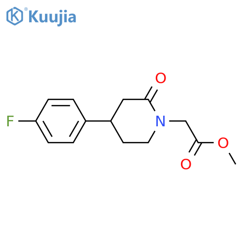 methyl 2-4-(4-fluorophenyl)-2-oxopiperidin-1-ylacetate structure