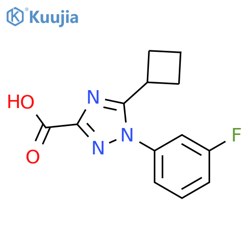 1H-1,2,4-Triazole-3-carboxylic acid, 5-cyclobutyl-1-(3-fluorophenyl)- structure