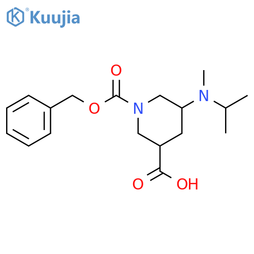 1-(benzyloxy)carbonyl-5-methyl(propan-2-yl)aminopiperidine-3-carboxylic acid structure