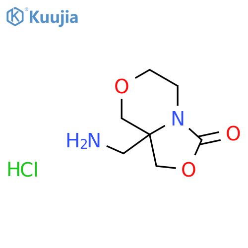 8a-(aminomethyl)-hexahydro-1,3oxazolo4,3-cmorpholin-3-one hydrochloride structure