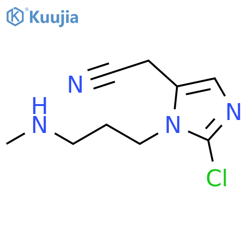 2-{2-chloro-1-3-(methylamino)propyl-1H-imidazol-5-yl}acetonitrile structure