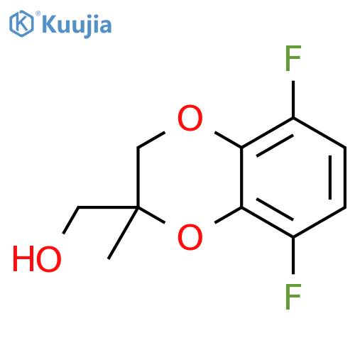 (5,8-difluoro-2-methyl-2,3-dihydro-1,4-benzodioxin-2-yl)methanol structure