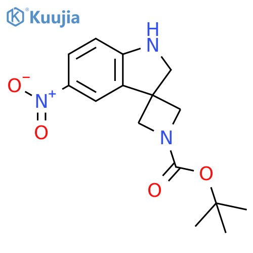 tert-butyl 5'-nitro-1',2'-dihydrospiroazetidine-3,3'-indole-1-carboxylate structure