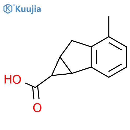 5-methyl-1H,1aH,6H,6aH-cyclopropaaindene-1-carboxylic acid structure