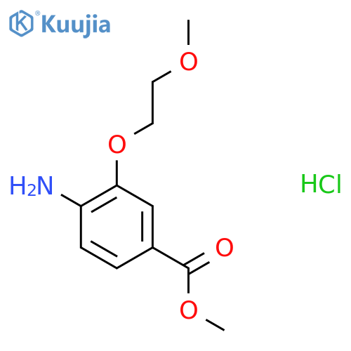 Methyl 4-amino-3-(2-methoxyethoxy)benzoate hydrochloride structure