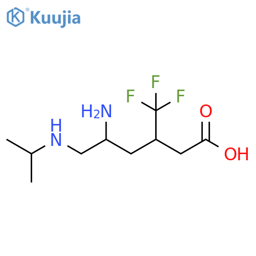 5-amino-6-(propan-2-yl)amino-3-(trifluoromethyl)hexanoic acid structure