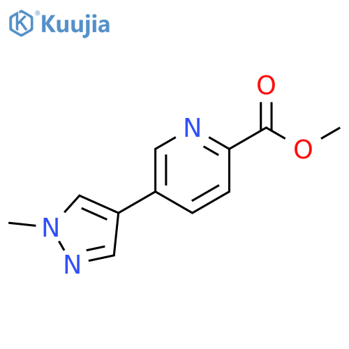 methyl 5-(1-methyl-1H-pyrazol-4-yl)pyridine-2-carboxylate structure