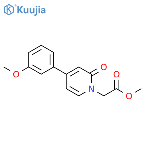 methyl 2-4-(3-methoxyphenyl)-2-oxo-1,2-dihydropyridin-1-ylacetate structure
