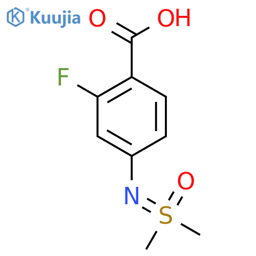 Benzoic acid, 4-[(dimethyloxido-λ4-sulfanylidene)amino]-2-fluoro- structure