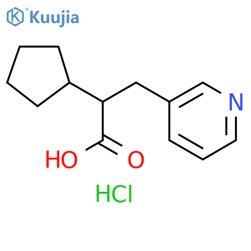 2-cyclopentyl-3-(pyridin-3-yl)propanoic acid hydrochloride structure