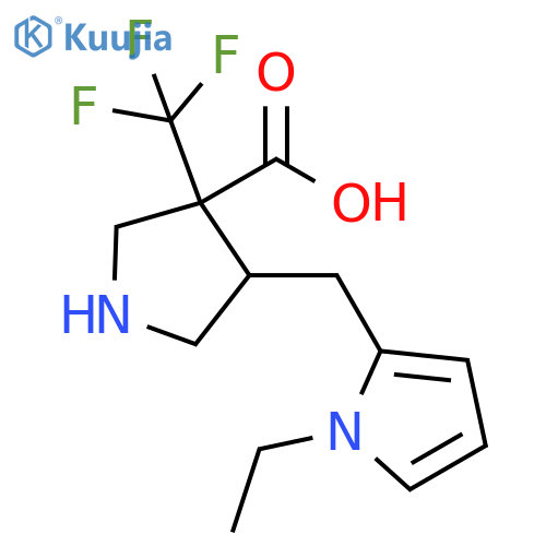 4-(1-ethyl-1H-pyrrol-2-yl)methyl-3-(trifluoromethyl)pyrrolidine-3-carboxylic acid structure