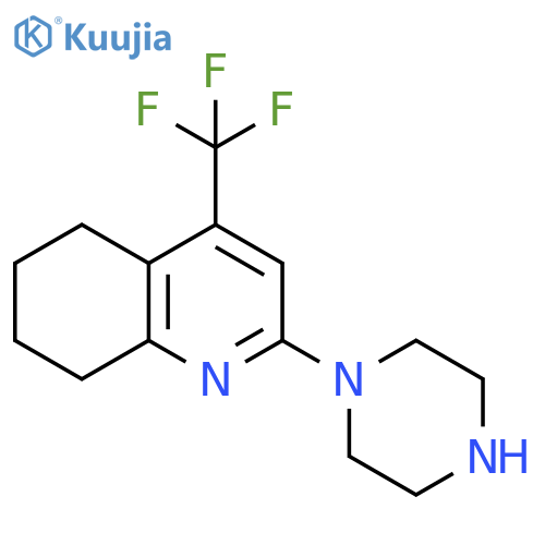 2-(piperazin-1-yl)-4-(trifluoromethyl)-5,6,7,8-tetrahydroquinoline structure