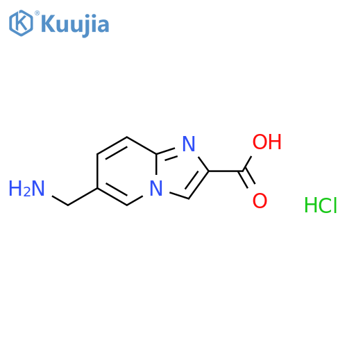 6-(aminomethyl)imidazo1,2-apyridine-2-carboxylic acid hydrochloride structure