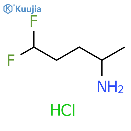 5,5-difluoropentan-2-amine hydrochloride structure