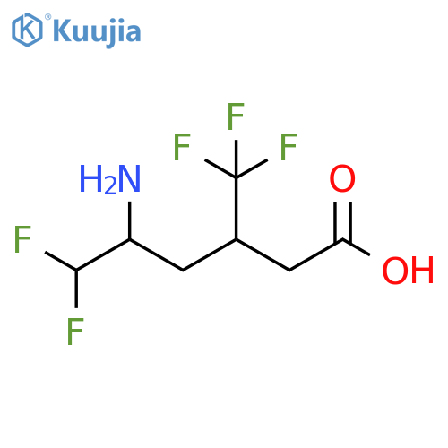 5-amino-6,6-difluoro-3-(trifluoromethyl)hexanoic acid structure