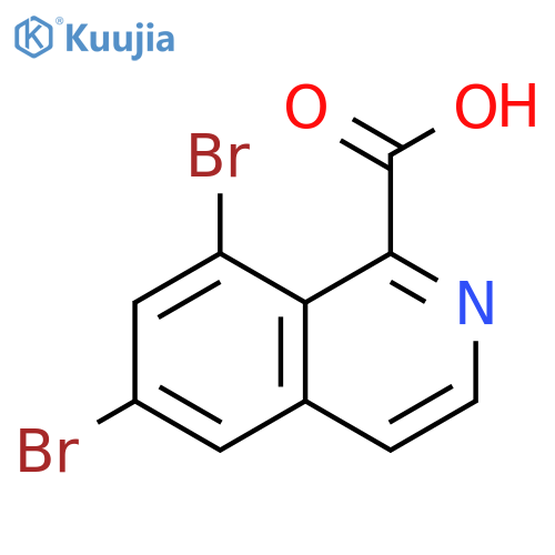 6,8-dibromoisoquinoline-1-carboxylic acid structure