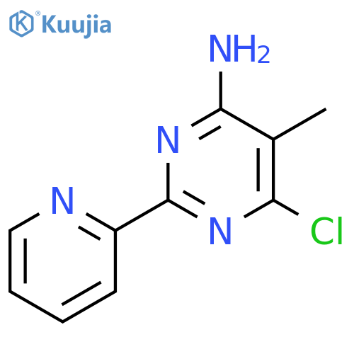 6-chloro-5-methyl-2-(pyridin-2-yl)pyrimidin-4-amine structure
