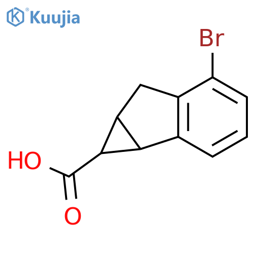 5-Bromo-1H,1aH,6H,6aH-cyclopropaaindene-1-carboxylic Acid structure