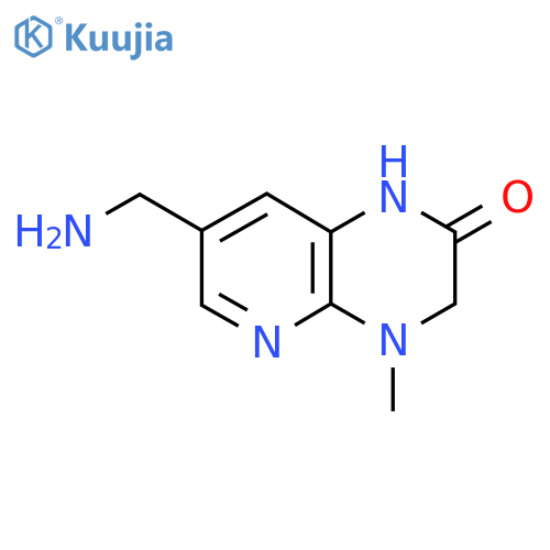 7-(aminomethyl)-4-methyl-1H,2H,3H,4H-pyrido2,3-bpyrazin-2-one structure
