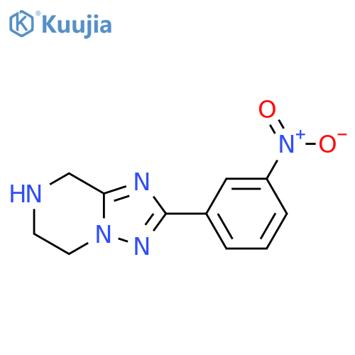 2-(3-nitrophenyl)-5H,6H,7H,8H-1,2,4triazolo1,5-apyrazine structure
