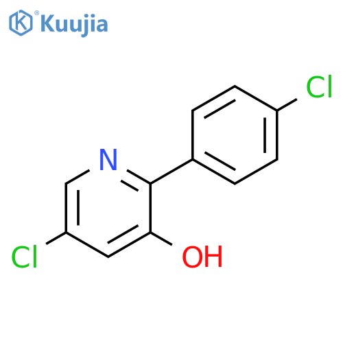 5-chloro-2-(4-chlorophenyl)pyridin-3-ol structure