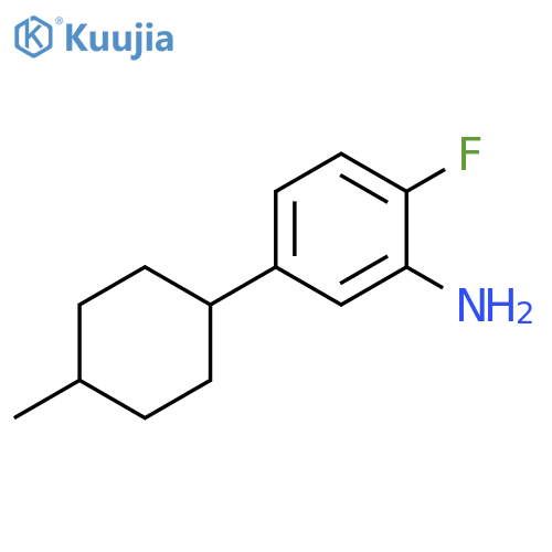 Benzenamine, 2-fluoro-5-(4-methylcyclohexyl)- structure