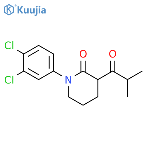 1-(3,4-dichlorophenyl)-3-(2-methylpropanoyl)piperidin-2-one structure