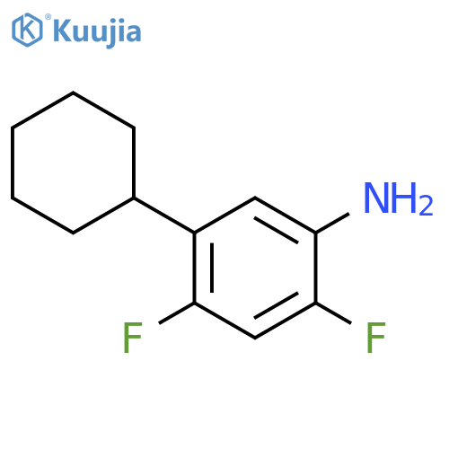 5-cyclohexyl-2,4-difluoroaniline structure