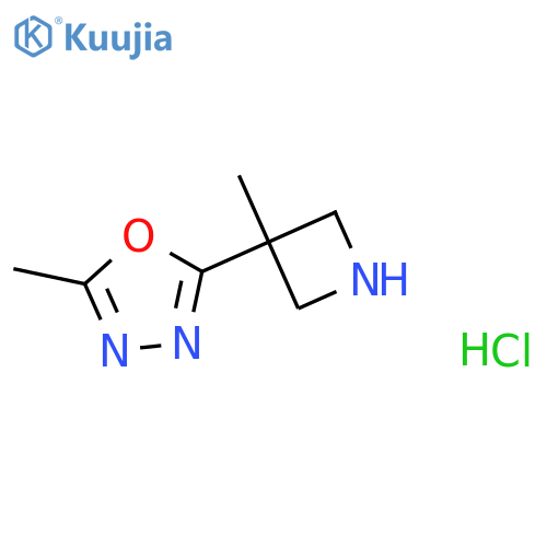 2-methyl-5-(3-methylazetidin-3-yl)-1,3,4-oxadiazole dihydrochloride structure