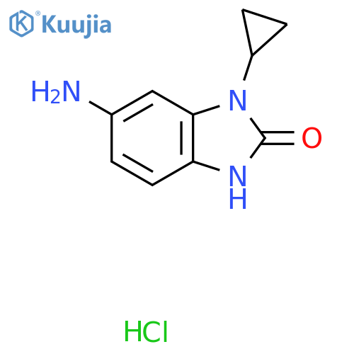 6-amino-1-cyclopropyl-1H-1,3-benzodiazol-2-ol hydrochloride structure