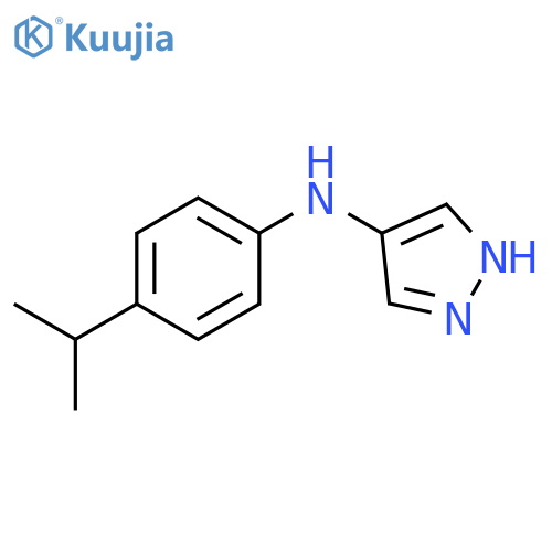 N-4-(propan-2-yl)phenyl-1H-pyrazol-4-amine structure