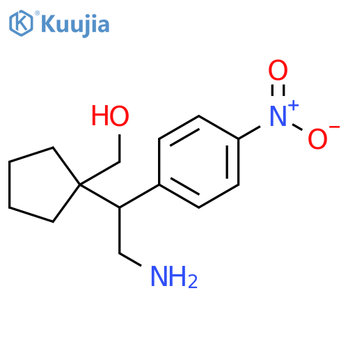 {1-2-amino-1-(4-nitrophenyl)ethylcyclopentyl}methanol structure