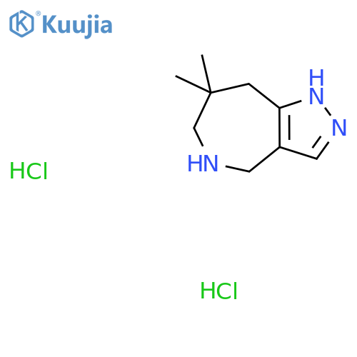 7,7-Dimethyl-1H,4H,5H,6H,7H,8H-pyrazolo4,3-cazepine dihydrochloride structure