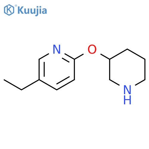 5-ethyl-2-(piperidin-3-yloxy)pyridine structure
