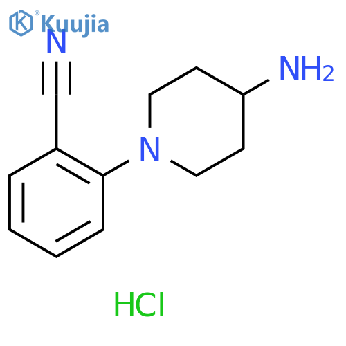 2-(4-aminopiperidin-1-yl)benzonitrile hydrochloride structure