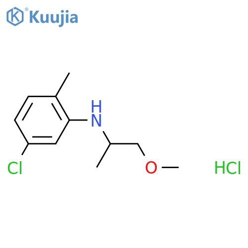 5-chloro-N-(1-methoxypropan-2-yl)-2-methylaniline hydrochloride structure