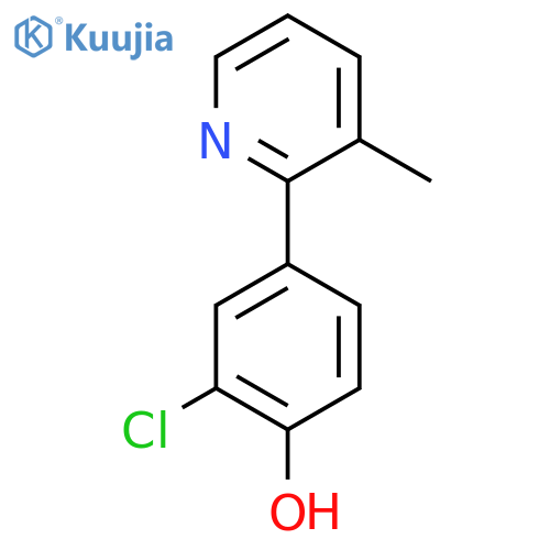 2-Chloro-4-(3-methylpyridin-2-yl)phenol structure